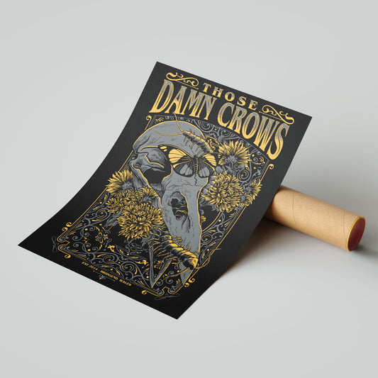 Those Damn Crows 'Butterfly Skull' A3 Poster